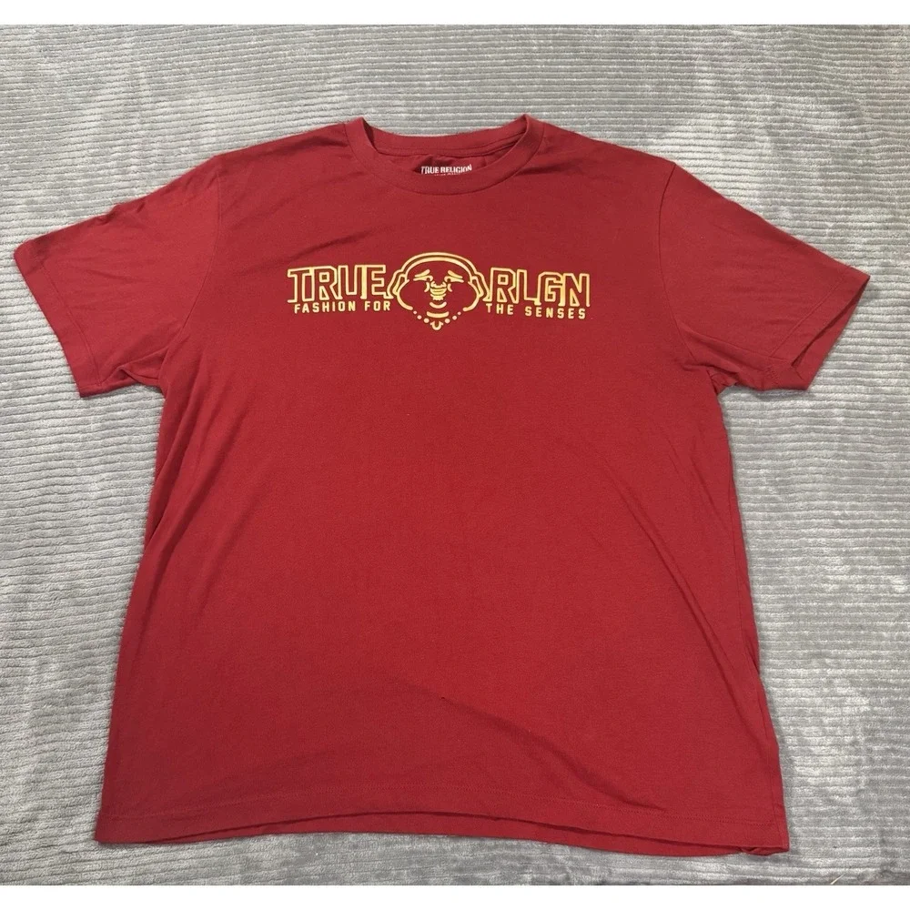 Men's red True Religion graphic t-shirt Xl